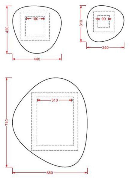 Дзеркало для ванної кімнати ArtCeram Stone ACS004 (3шт) 221835 фото