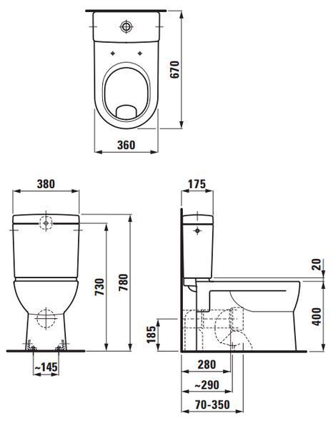 Унитаз для бачка Laufen Pro H8249590000001 универсальный выпуск 163139 фото