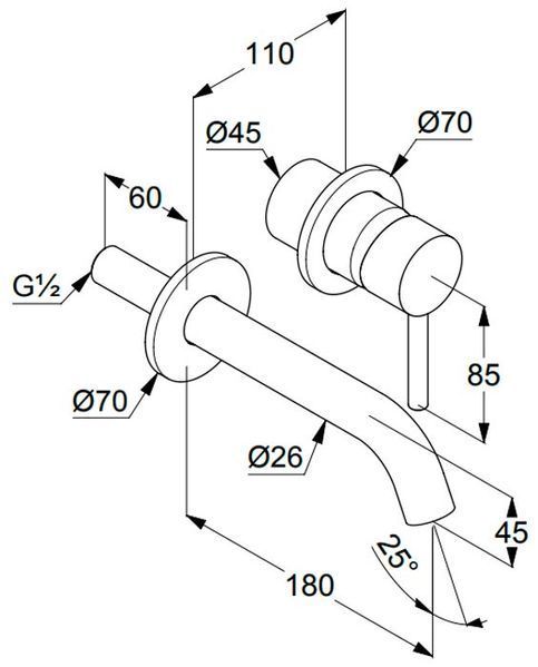 Смеситель для умывальника Kludi Bozz 382445376 скрытого монтажа (белый матовый) 826133 фото