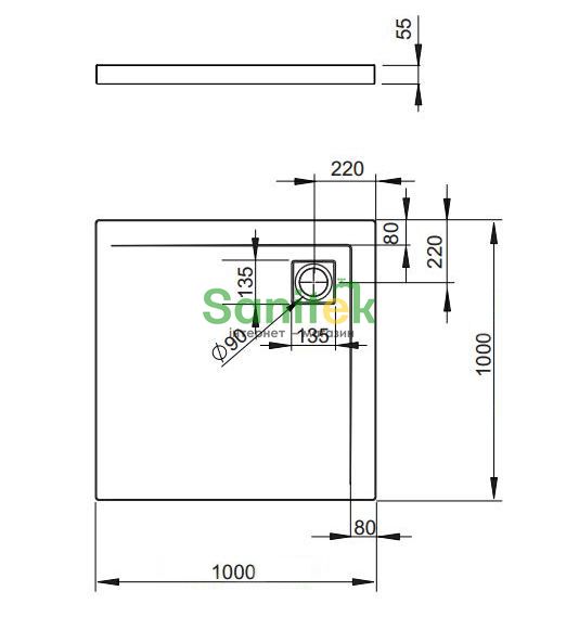 Душевой поддон Radaway Argos C 100x100 (4AC1010-01) 208858 фото