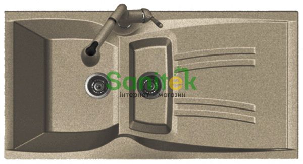 Гранітна мийка Telma Naiky NK09910 Granite (48 sandstone beige) 148043 фото