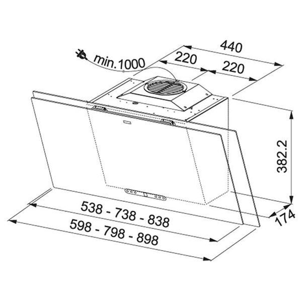 Вытяжка кухонная Franke Maris FMA 2.0 907 BK (330.0550.059) чёрное стекло 341903 фото