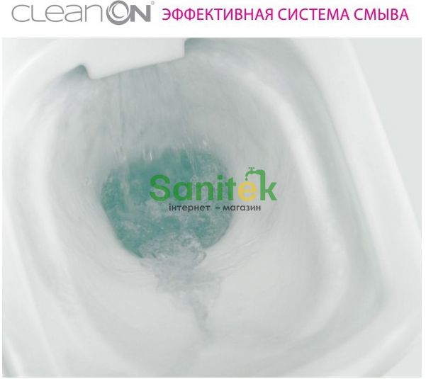 Унитаз-компакт Cersanit Carina Clean On 011 3/5 (559/516) с сиденьем Soft Close (дюропласт) 129846 фото
