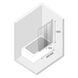 Шторка для ванны New Trendy Sensi 85х150 (P-0037) профиль хром/стекло прозрачное 308884 фото 3