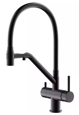 Змішувач для кухні Gappo G4398-86 з душем та підключенням питної води (чорний матовий) 927259 фото
