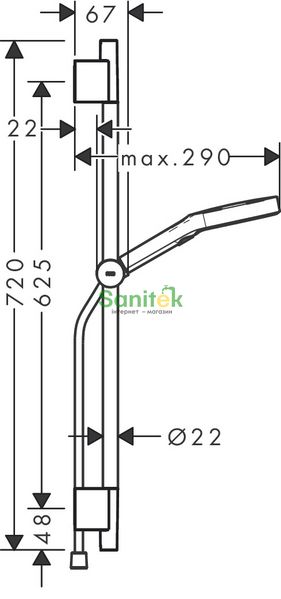 Душевой набор Hansgrohe Rainfinity 130 3jet S Puro EcoSmart 28746990 650 мм со шлангом 160 см (золото) 694422 фото