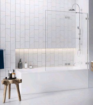 Шторка для ванни Radaway Euphoria PND 140 R (10008140-01-01R) профіль хром/скло прозоре 280978 фото