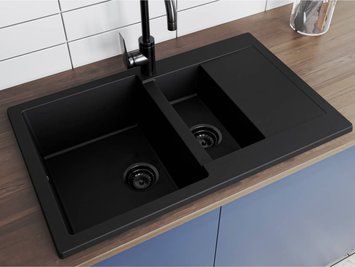 Гранітна мийка Miraggio Lapas (0000019) black/чорна 502512 фото