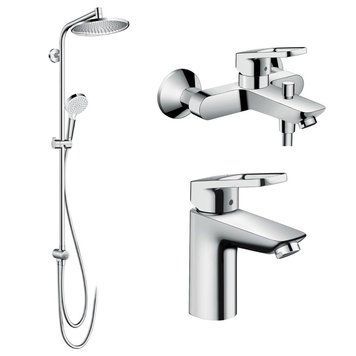 Набор смесителей для ванной комнаты Hansgrohe Logis Loop 1272019 (71151000+71244000+27270000) 435893 фото
