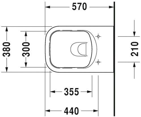 Унитаз подвесной Duravit P3 Comforts Rimless 2561092000 с HygieneGlaze 132616 фото