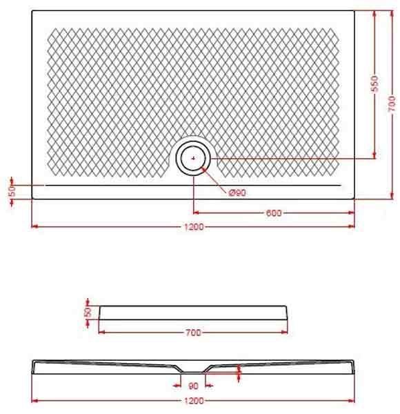 Душовий піддон ArtCeram Texture 120x70 (PDR020 15;00) сірий оливковий 221710 фото