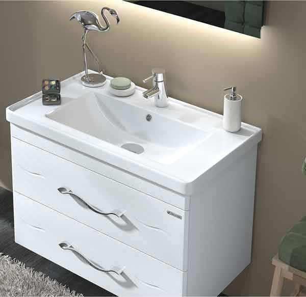 Тумба с умывальником Sanwerk Mindal Air 70 (MV0000657) белая 137975 фото