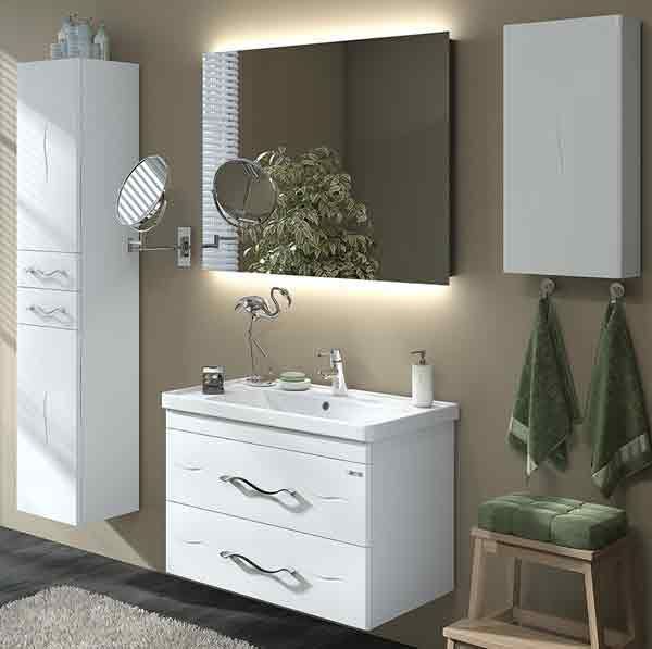 Тумба с умывальником Sanwerk Mindal Air 70 (MV0000657) белая 137975 фото