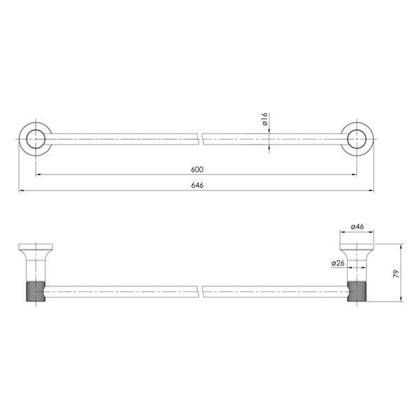 Тримач для рушників Imprese Brenta 60 см ZMK071901270 (хром) 371165 фото