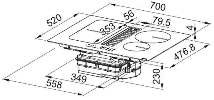 Варильна поверхня електрична Franke Smart FSM 709 HI (340.0678.203) індукційна з інтегрованою витяжкою 680115 фото