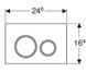 Смывная клавиша Geberit Sigma 21 (115.884.00.1) для индивидуальной вставки/нержавеющая сталь 236112 фото 1