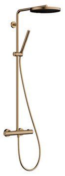 Душевая система Hansgrohe Pulsify S Puro Showerpipe 260 1jet EcoSmart с Ecostat Fine 24223140 с термостатом (бронза матовая) 952228 фото