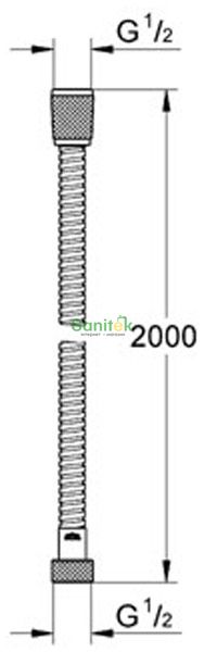 Душовий шланг Hansgrohe Metaflex 28264000 (200 см) хром 2853 фото