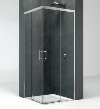 Душевая кабина Novellini Kali 100x80 (KALIAH76L-1B+KALIAH96L-1B) профиль серебристый/стекло прозрачное 305258 фото
