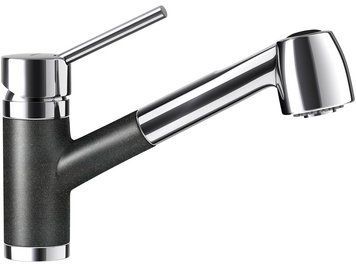 Змішувач для кухні Schock Pila 54112010 з душем Cristalite/Metal (10 onyx) 145510 фото