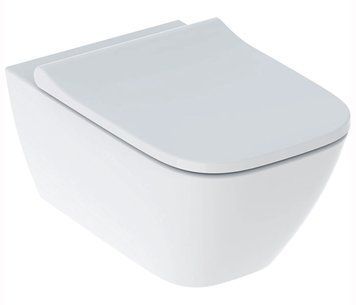 Унітаз підвісний Geberit Smyle Square Rimfree 500.683.00.2 з сидінням soft close 424505 фото
