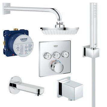Душова система Grohe Grohtherm SmartControl Cube 23409SC2 з термостатом (хром) 236155 фото