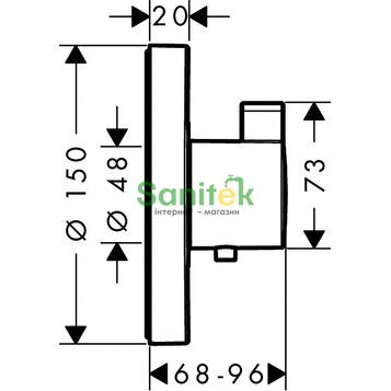 Центральный термостат для душа Hansgrohe ShowerSelect S 15741000 скрытого монтажа (хром) 124921 фото