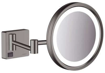 Косметическое зеркало Hansgrohe AddStoris 41790340 с LED подсветкой (чёрный матовый хром) 491591 фото