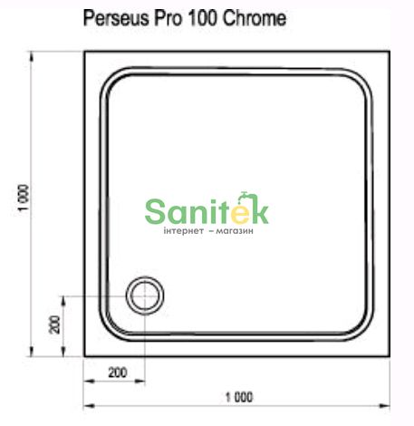 Душевой поддон Ravak Perseus Pro-100x100 Chrome (XA04AA01010) квадратный 116792 фото