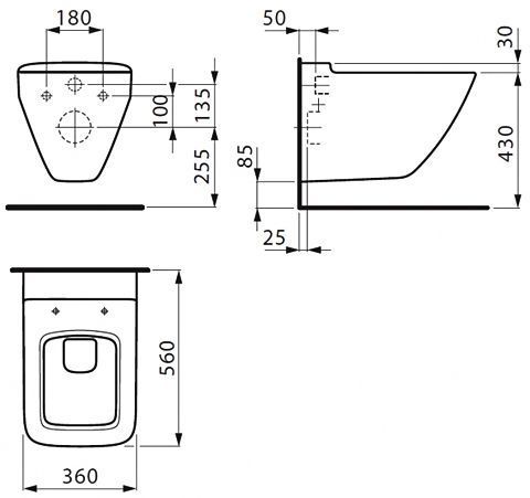 Унитаз подвесной Laufen Palace Rimless H8207060000001 161184 фото