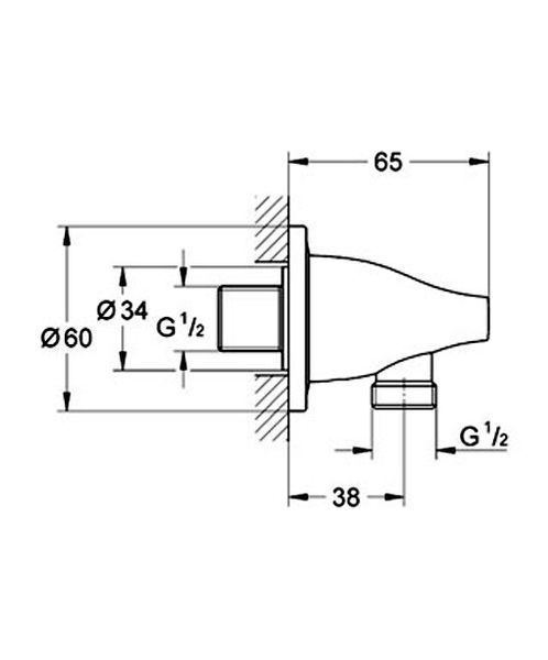 Підключення для душового шлангу Grohe Ondus 27190000 (хром) 98555 фото