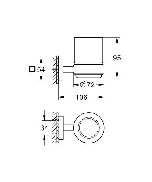 Склянка для ванної Grohe Start Cube 41097000 (хром) 696002 фото