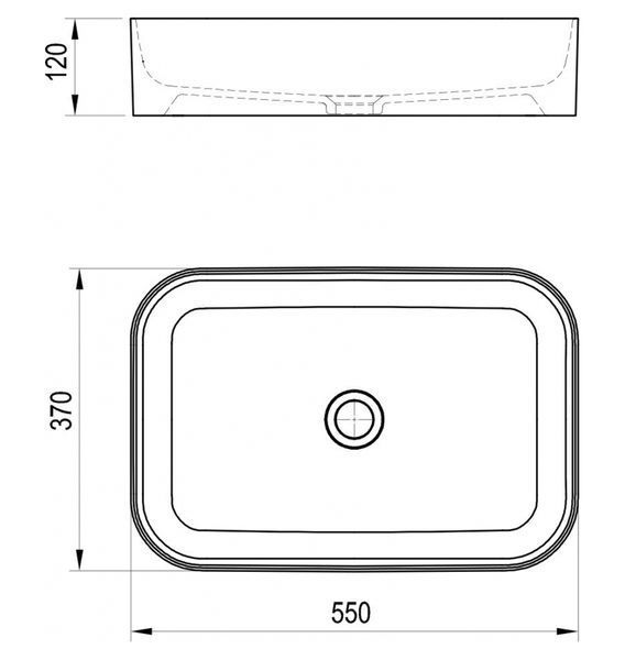 Умивальник Ravak Ceramic Slim R 550x370 мм (XJX01155002) 273204 фото