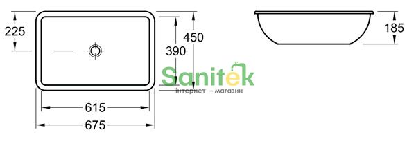 Умивальник Villeroy&Boch Loop&Friends 61x39 см (61632101) 160435 фото