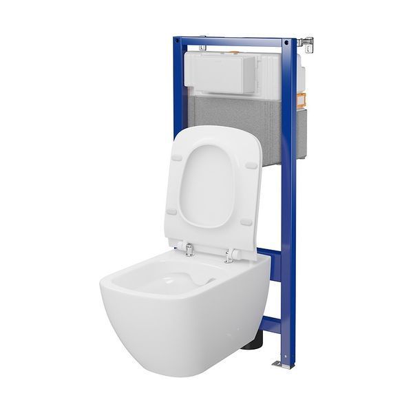 Комплект инсталляции Cersanit Aqua 50 C26 механика с унитазом Virgo Clean On с сиденьем Soft Closing (S701-805) 952021 фото