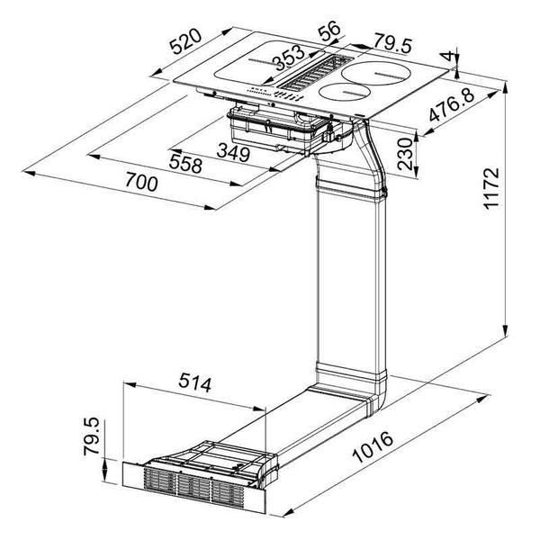 Варильна поверхня електрична Franke Smart FSM 709 HI LL KIT (340.0678.204) індукційна з інтегрованою витяжкою 680116 фото
