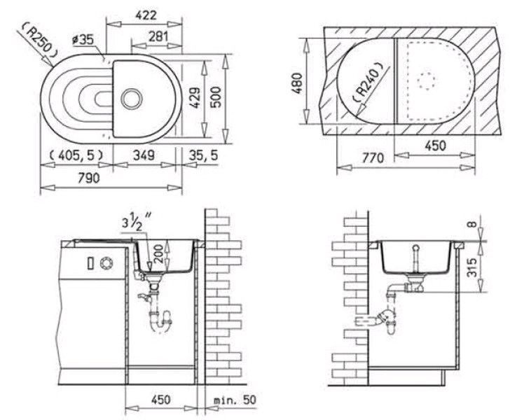 Гранітна мийка Teka Perla 45 B-TG (40144580) карбон 140482 фото