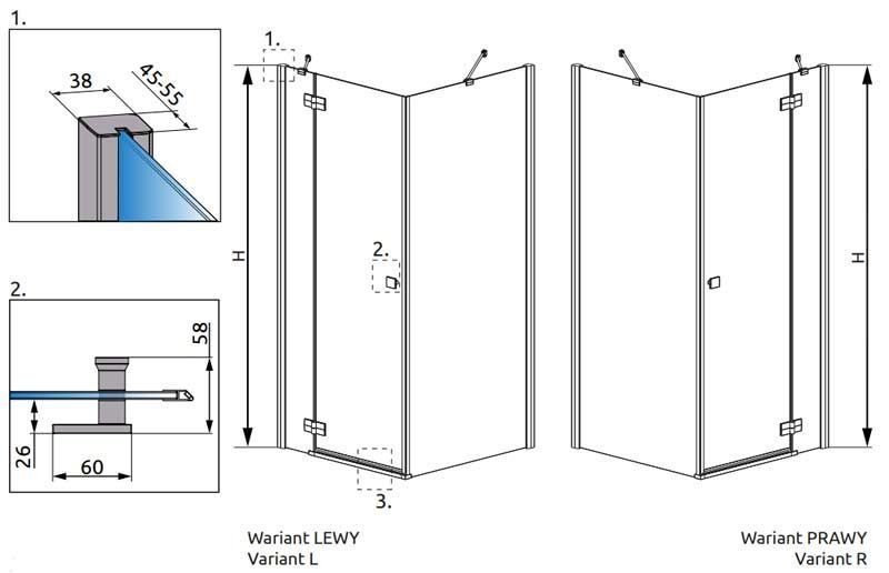 Душевая кабина Radaway Almatea KDJ 100x90 R (32143-01-08NR) профиль хром/стекло коричневое 210009 фото