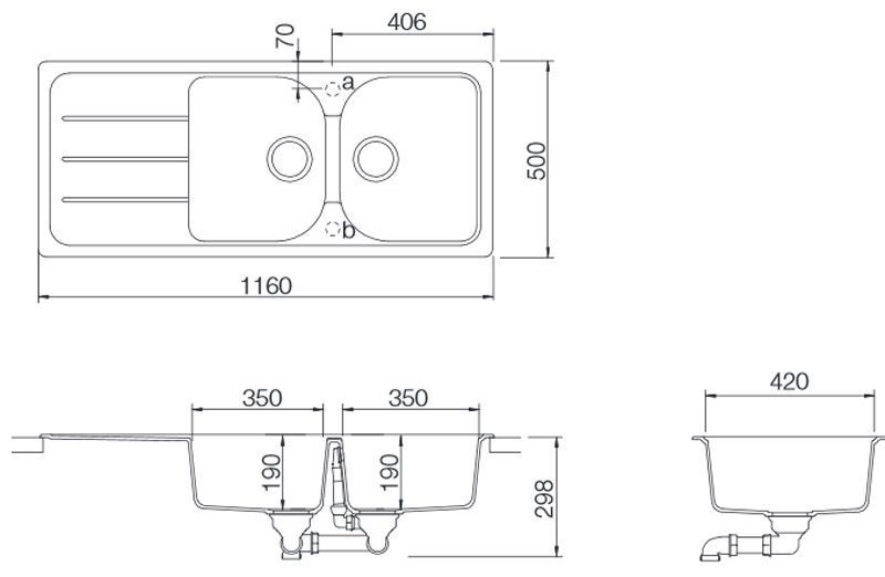 Гранітна мийка Schock Formhaus D-200 Cristalite Alpina 07 (17098007) 143930 фото