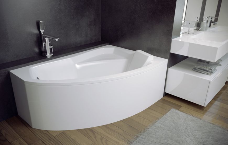 Ванна акрилова Besco Rima 150x95 (WAR-150-NP) без ніжок, права 371618 фото
