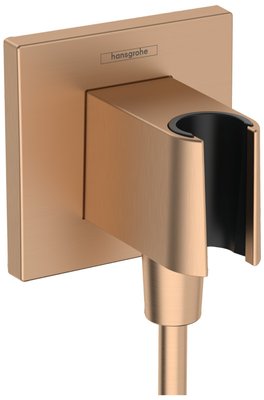 Підключення для душового шлангу Hansgrohe FixFit E 26889140 з тримачем (бронза матовий) 547711 фото