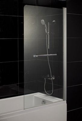 Шторка для ванни Eger 599-02R хромований профіль/скло прозоре (права) 151121 фото