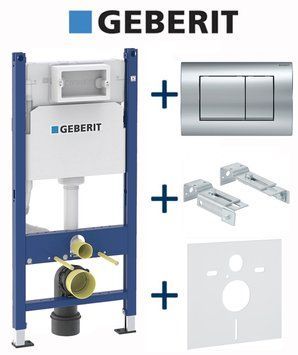 Інсталяція для унітазу Geberit Duofix Delta 458.126.00.1 4в1 (клавіша Delta 30 хром) 546531 фото