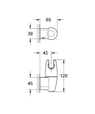 Тримач для ручного душу Grohe Movario 28401000 (хром) 67716 фото