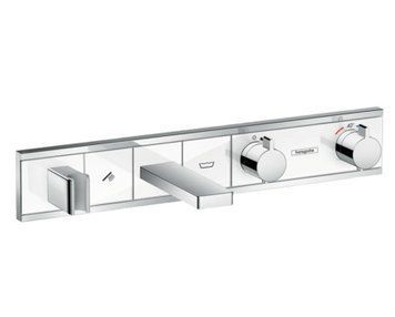 Змішувач для ванни та душу Hansgrohe RainSelect 15359400 прихованого монтажу з термостатом (білий-хром) 160316 фото