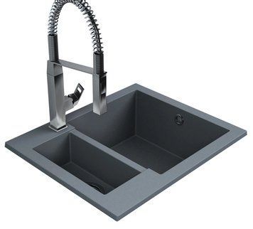 Гранітна мийка Fancy Marble Arizona 105060013 (сіра) 503960 фото