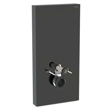Інсталяція для унітазу Geberit Monolith 131.021.SJ.6 (скло чорне/алюміній чорний хром) 543536 фото