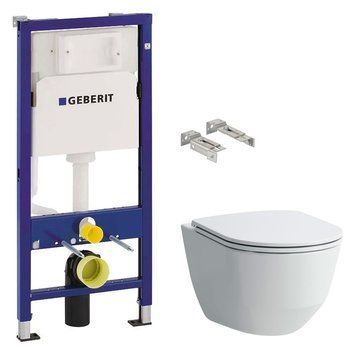 Комплект інсталяції Geberit Duofix 458.103.00.1 з унітазом Laufen Pro Rimless H8669570000001 з сидінням Slim Soft Closing 682207 фото