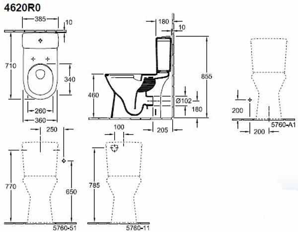 Унітаз-компакт Villeroy&Boch O.Novo DirectFlush 4620R001+5760G101 158279 фото