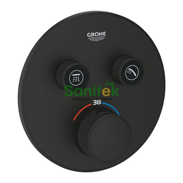 Душова система Grohe Grohtherm SmartControl UA122507KF з термостатом (чорний матовий) 826516 фото